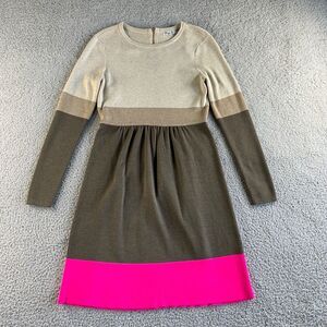 NEW Eliza J Sweater Dress Womens Petite Small Midi Fit Flare Color Block Stretch